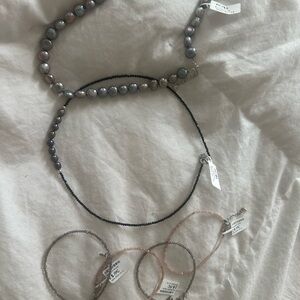 Elegant Pearl and Beaded Necklace Set (oc12)